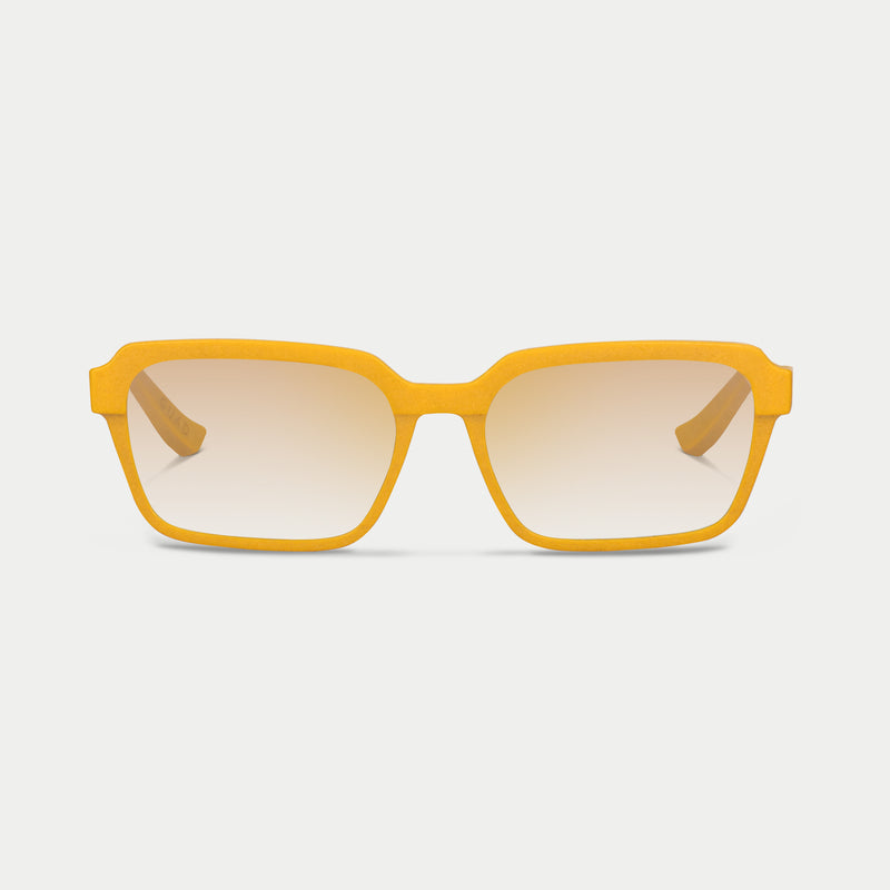 Blynq Quad square sunglasses in Dune with Champagne lenses, 3D printed nylon frame