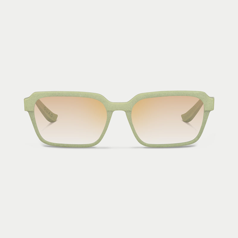 Blynq Quad square sunglasses in Mint with Champagne lenses, 3D printed nylon frame